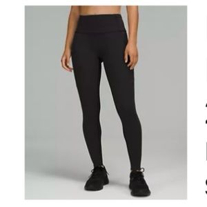 Lululemon Fast and Free brushed fabric high rise tight 28” size 4